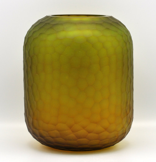 O4HOME + Vaas, glas gesneden, groen/amber M